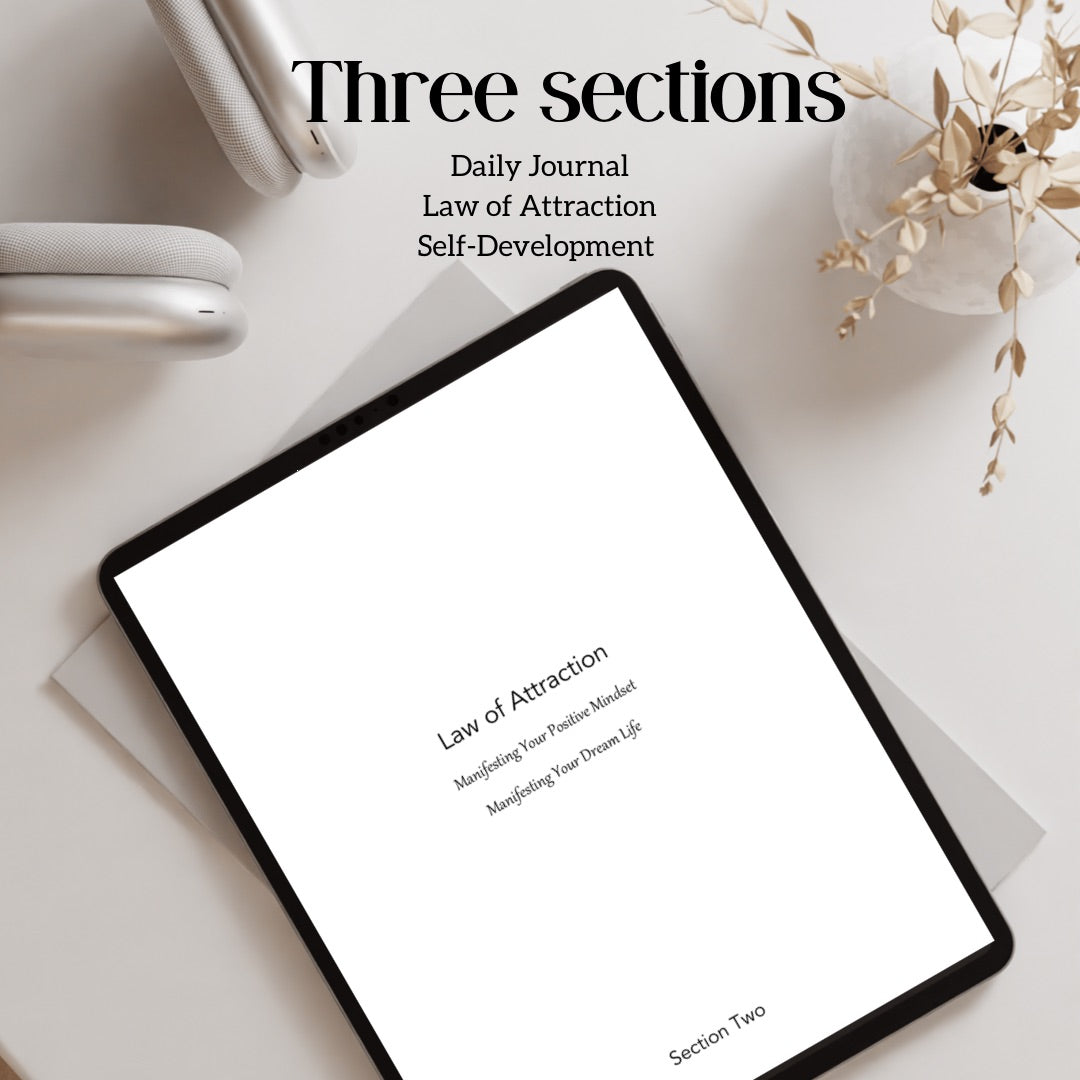 Digital Daily Mindset & Manifestation Journal. GoodNotes.Gratitude. Goal-Setting. Affirmations. Self-Worth. Manifestation. Managing Anxiety.