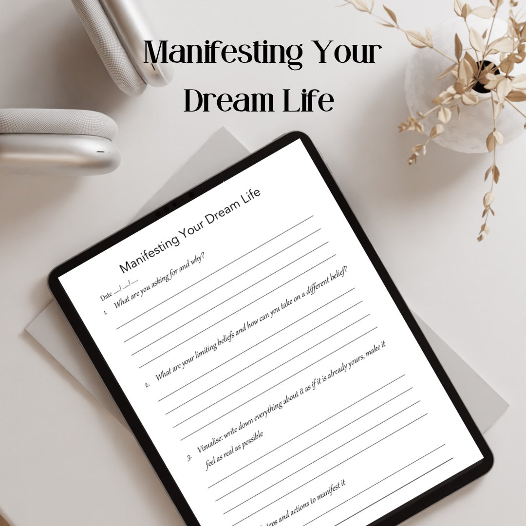 Digital Daily Mindset & Manifestation Journal. GoodNotes.Gratitude. Goal-Setting. Affirmations. Self-Worth. Manifestation. Managing Anxiety.