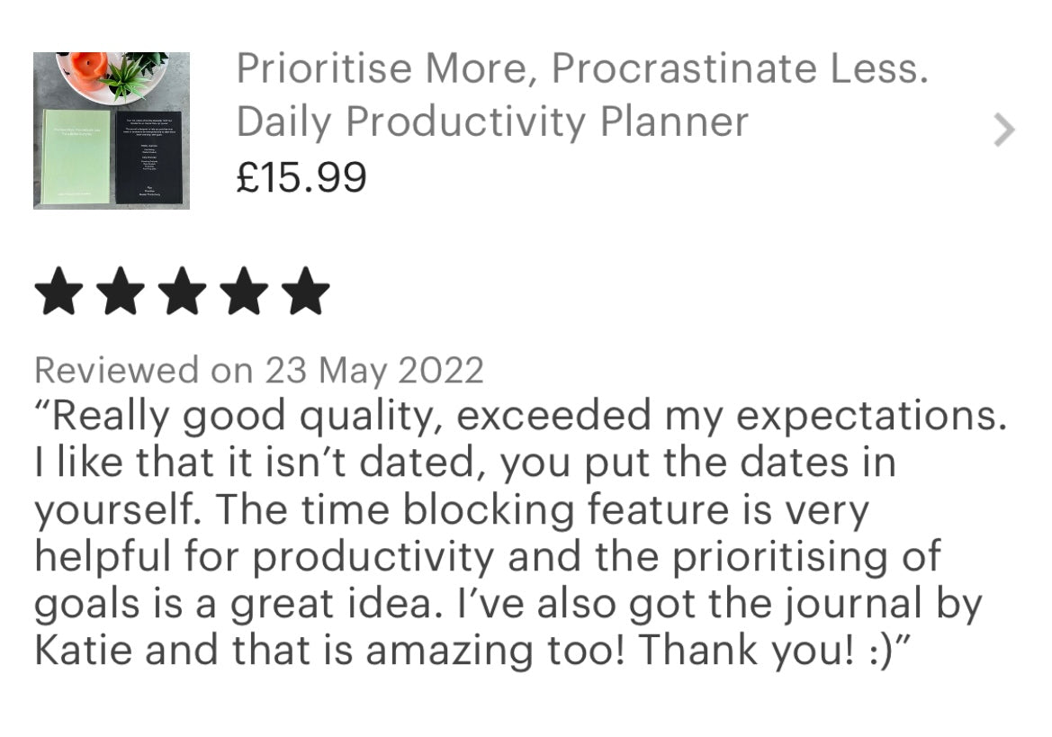 Daily Productivity Planner: Black