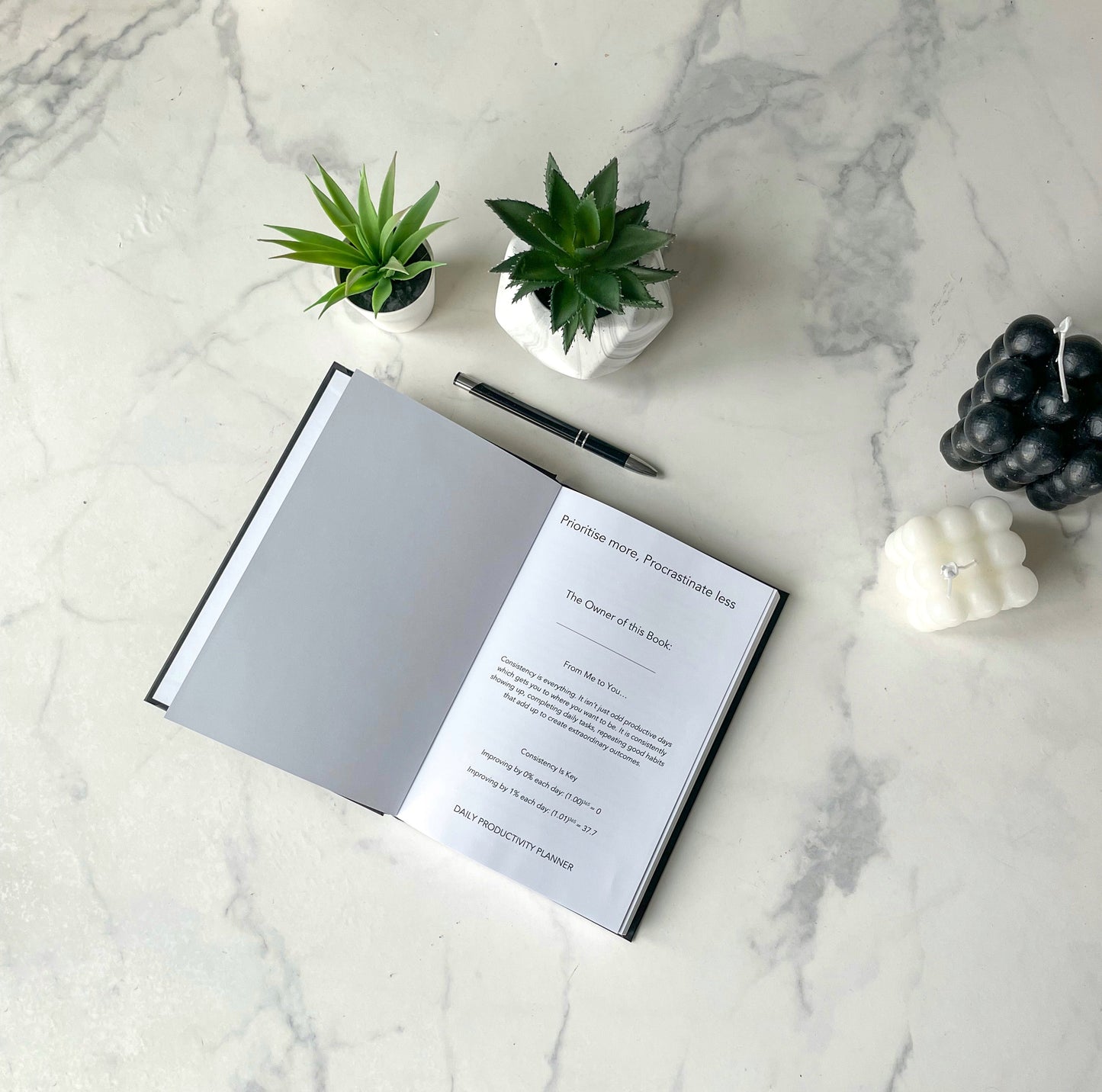 Daily Productivity Planner: Black