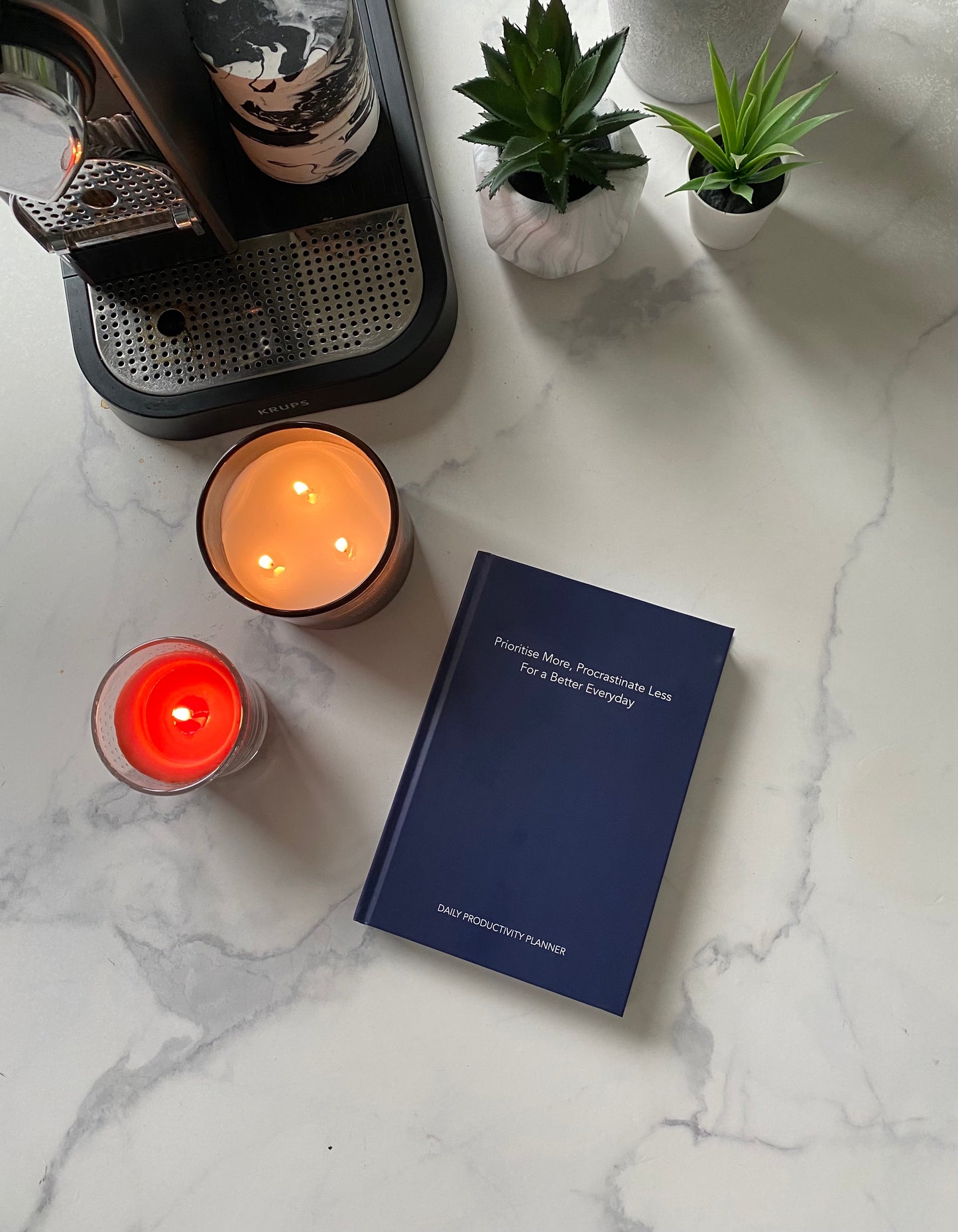 Daily Productivity Planner: Navy Blue