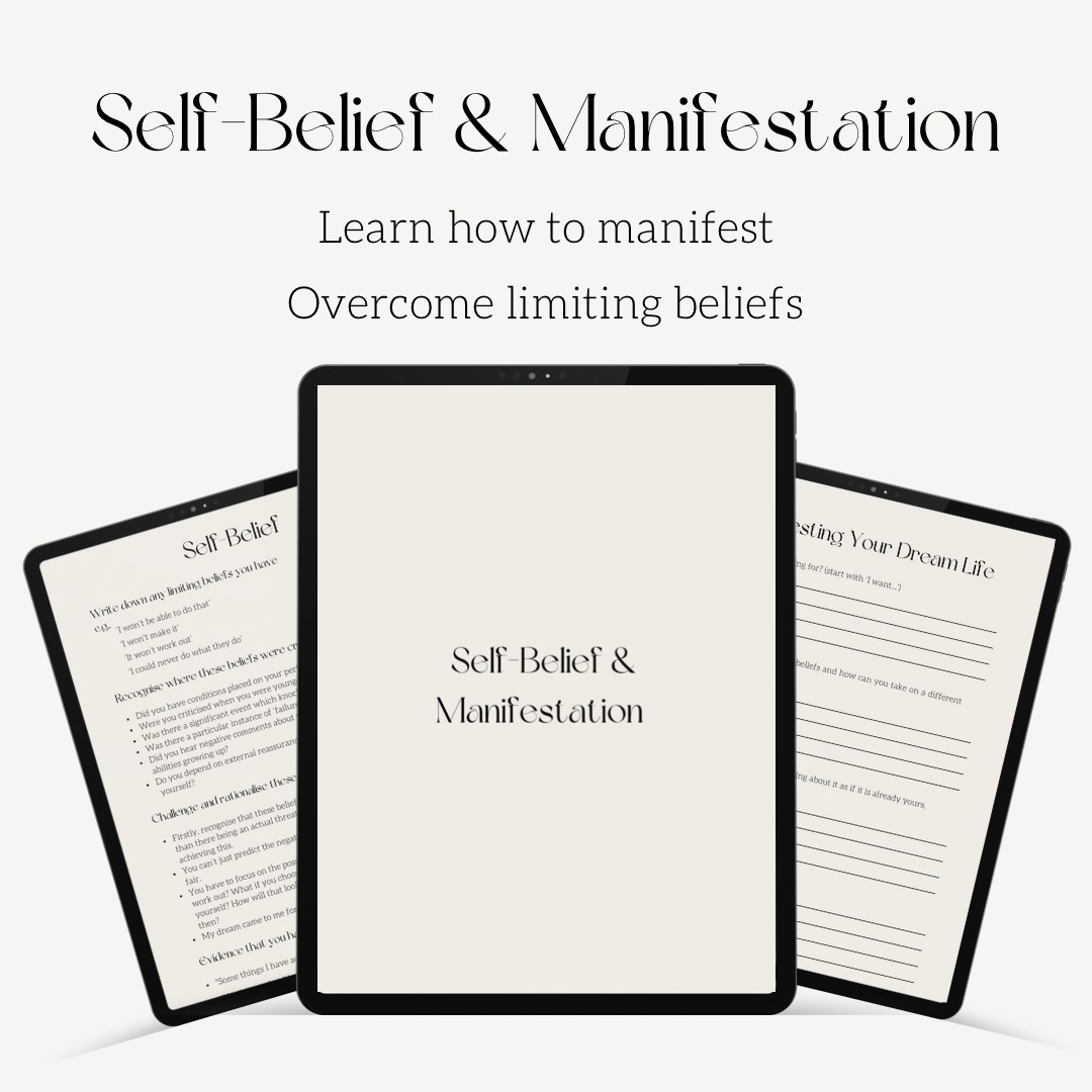 Goals Planner. Undated. Monthly goal setting & monthly review. Visualisation. Manifestation. Vision Board. Self-belief. Overcoming failure. Milestones. Business, fitness, lifestyle & mindset goals. Yearly Reflection. Backed by science.