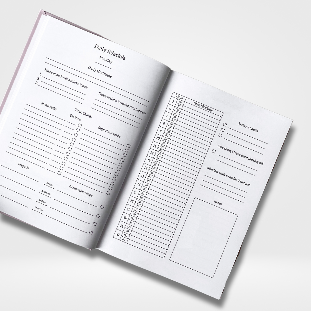 The Productivity Book Sage Green - Your Ultimate Daily & Weekly Planner