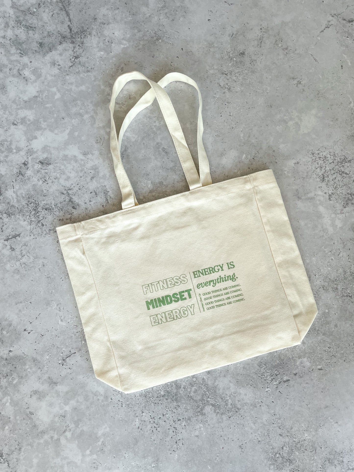 Tote bag: Fitness. Mindset. Energy