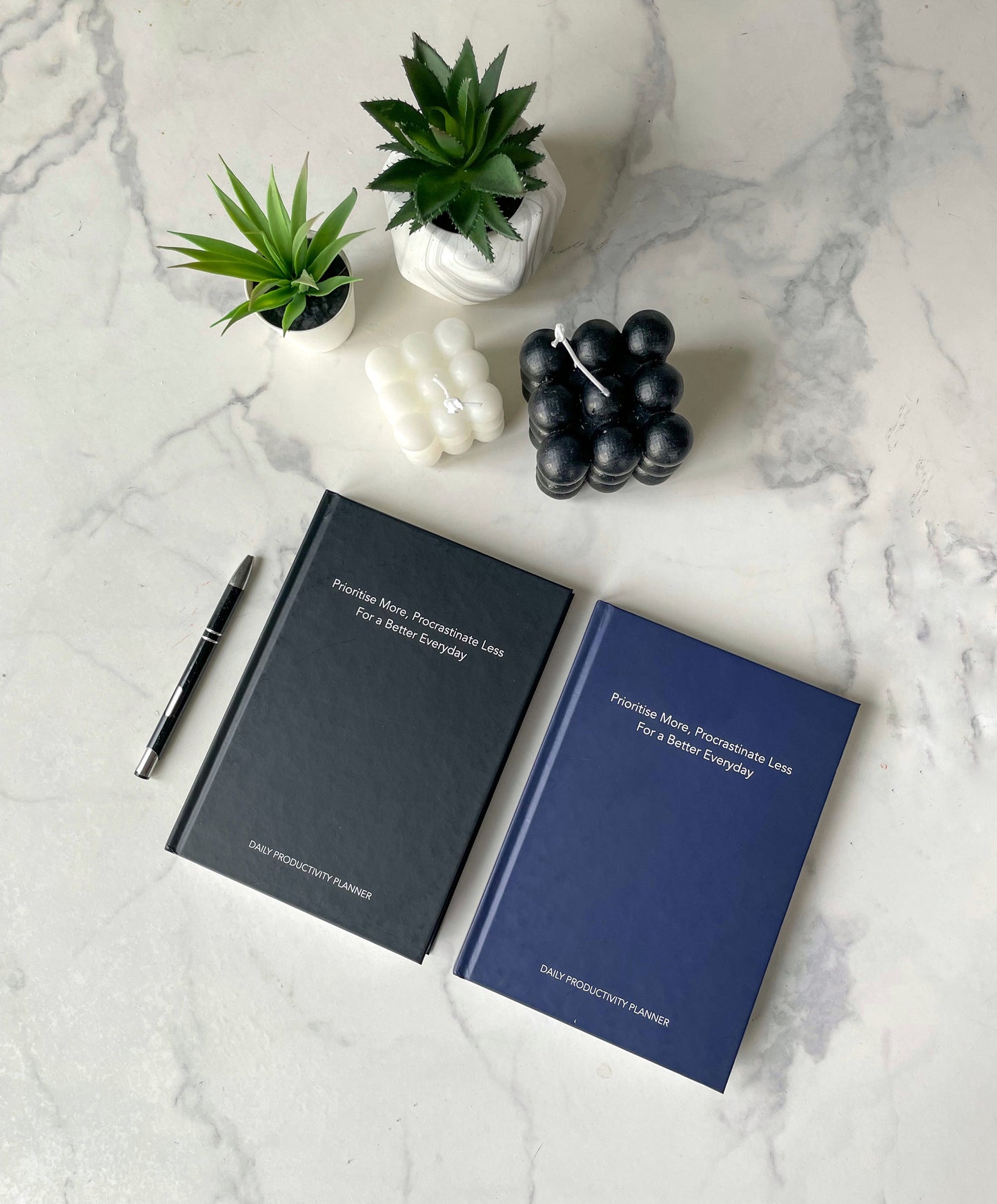 Daily Productivity Planner: Navy Blue